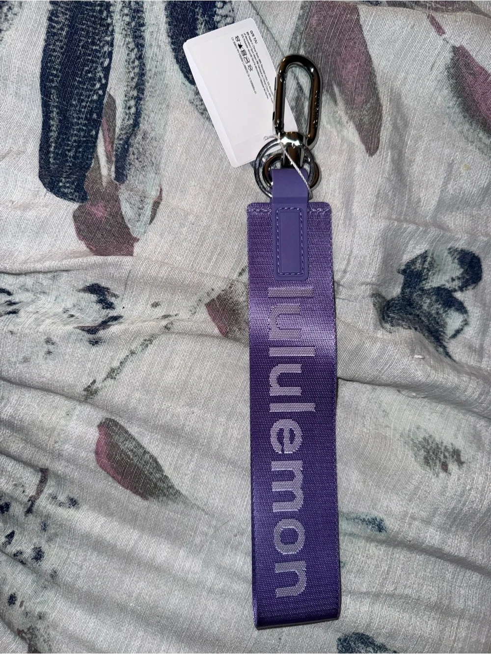 Lululemon Never Lost Keychain Dark Lavender/White Opal